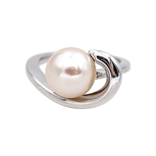 Bague 51 Bague Or blanc Perle 58 Facettes 4712459CN