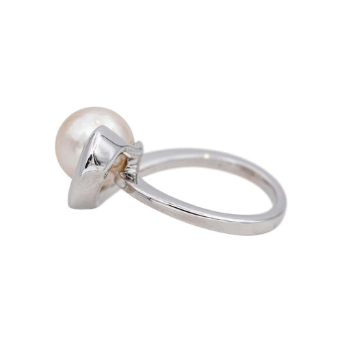 Bague 51 Bague Or blanc Perle 58 Facettes 4712459CN