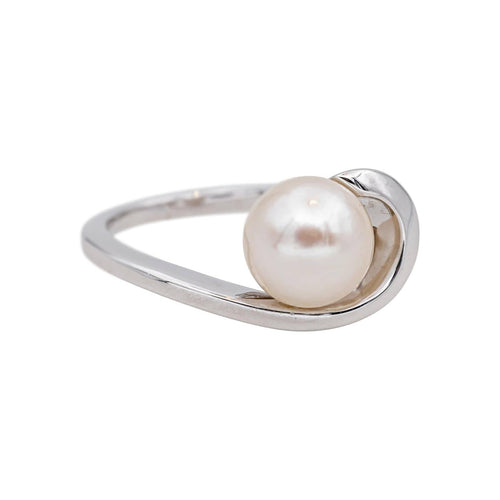 Bague 51 Bague Or blanc Perle 58 Facettes 4712459CN