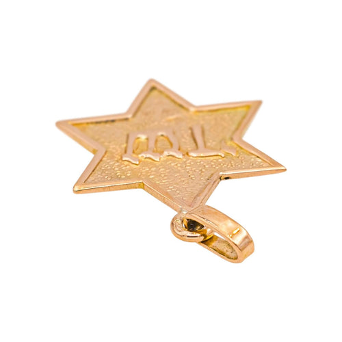 Pendentif Pendentif étoile de David en or jaune 18 carats 58 Facettes 4712885CN