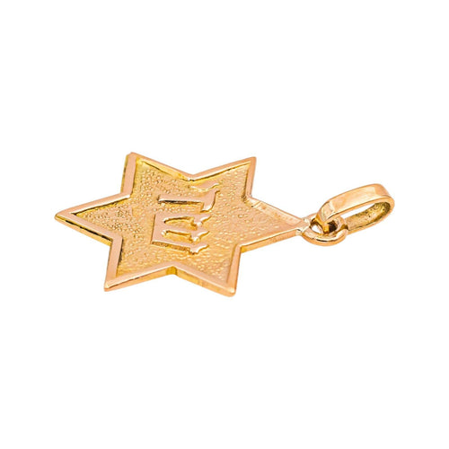 Pendentif Pendentif étoile de David en or jaune 18 carats 58 Facettes 4712885CN