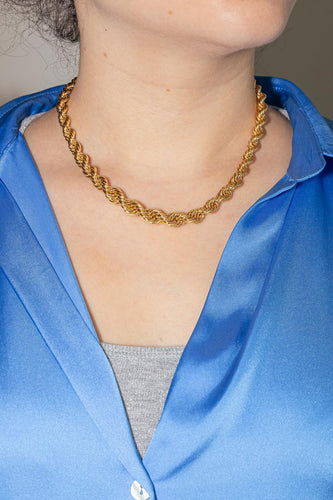 Collier Collier maille torsadée en or jaune 18 carats 58 Facettes 4717357CN