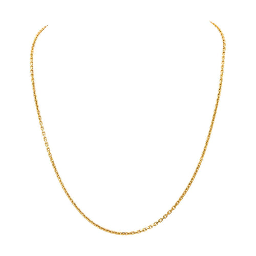 Collier Collier maille forçat en or jaune 18 carats 58 Facettes 4719573CN