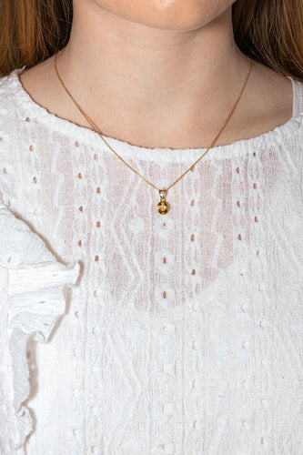 Collier Collier - Pendentif en or jaune avec citrine et diamant 58 Facettes 4719580CN