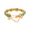 Bracelet Bracelet en or jaune 18 carats serti de cabochons de jade 58 Facettes 4738152CN