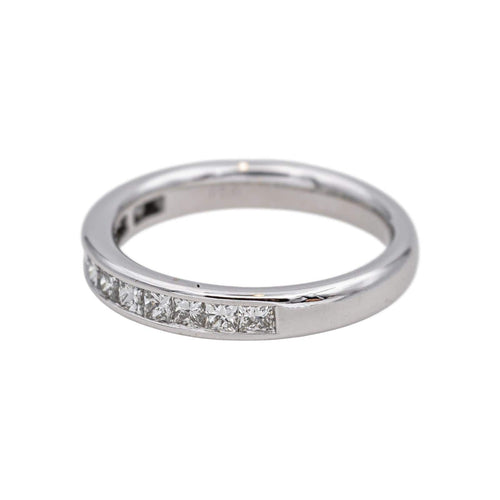 Bague 49 Bague demi-alliance en or blanc 18 carats et diamants 58 Facettes 4738162CN