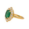 Bague 54 Bague pompadour en or jaune 18 carats, émeraude et diamants 58 Facettes 4745021CN