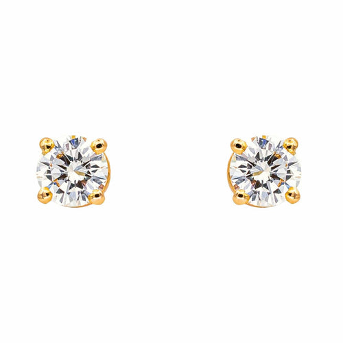Boucles d'oreilles Boucles d'oreilles puces en or jaune 18 carats et diamants 58 Facettes 4745025CN