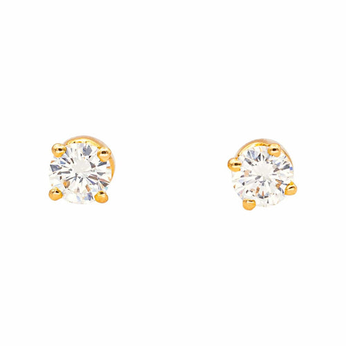 Boucles d'oreilles Boucles d'oreilles puces en or jaune 18 carats et diamants 58 Facettes 4745025CN