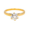 Bague 48.5 Bague solitaire en or jaune 18 carats avec diamant 58 Facettes 4745026CN