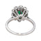 Bague 48 Bague marguerite en or blanc avec émeraude et diamants 58 Facettes 4745027CN