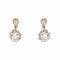 Boucles d'oreilles Boucles d’oreilles dormeuses en or jaune et platine avec diamants 58 Facettes 4745028CN