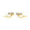 Boucles d'oreilles Boucles d’oreilles dormeuses en or jaune et platine avec diamants 58 Facettes 4745028CN