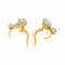Boucles d'oreilles Boucles d’oreilles dormeuses en or jaune et platine avec diamants 58 Facettes 4745028CN
