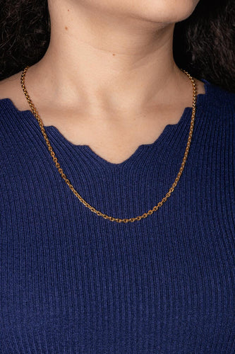 Collier Collier maille forçat en or jaune 18 carats 58 Facettes 4775733CN