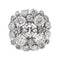 Bague 52 Bague cocktail en or blanc 18 carats et platine avec diamants 58 Facettes 4776443CN
