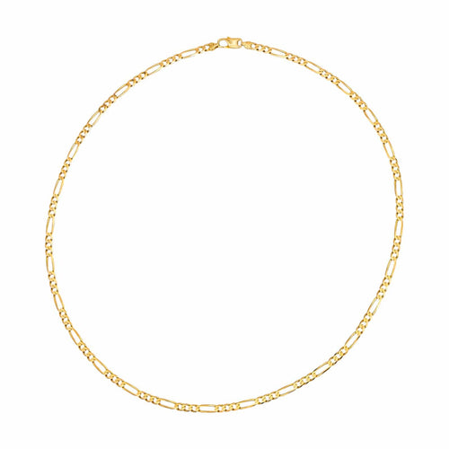 Collier Collier maille Figaro en or rose 18 carats 58 Facettes 4791188CN