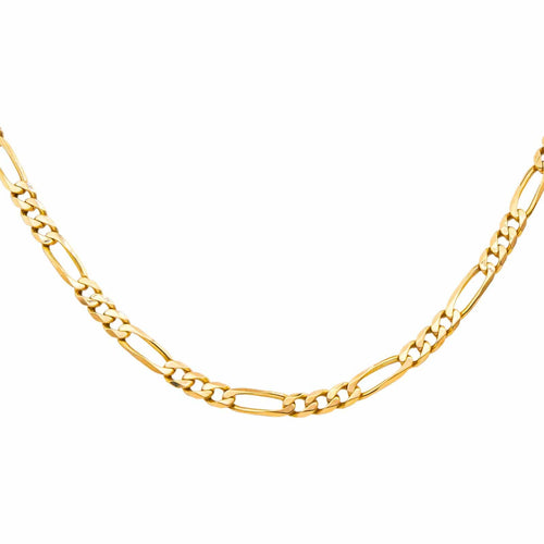 Collier Collier maille Figaro en or rose 18 carats 58 Facettes 4791188CN