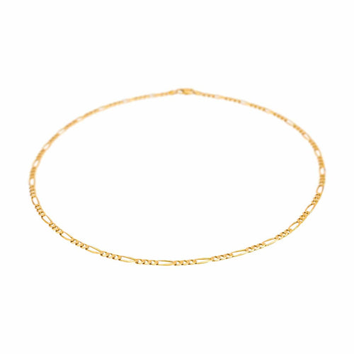 Collier Collier maille Figaro en or rose 18 carats 58 Facettes 4791188CN
