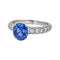 Bague 52 Bague en or blanc 18 carats avec saphir ovale et diamants 58 Facettes 4795162CN