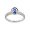 Bague 52 Bague en or blanc 18 carats avec saphir ovale et diamants 58 Facettes 4795162CN