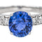 Bague 52 Bague en or blanc 18 carats avec saphir ovale et diamants 58 Facettes 4795162CN