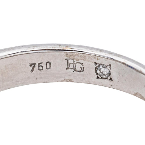 Bague 52 Bague en or blanc 18 carats avec saphir ovale et diamants 58 Facettes 4795162CN