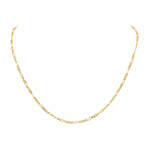 Collier Collier chaîne maille Figaro en or jaune 18 carats 58 Facettes 4799498CN