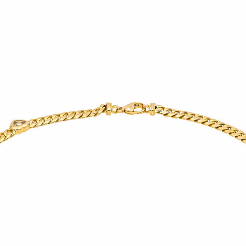 Collier Chopard Happy Diamond - Collier maille gourmette en or jaune et diamant 58 Facettes 4799569CN