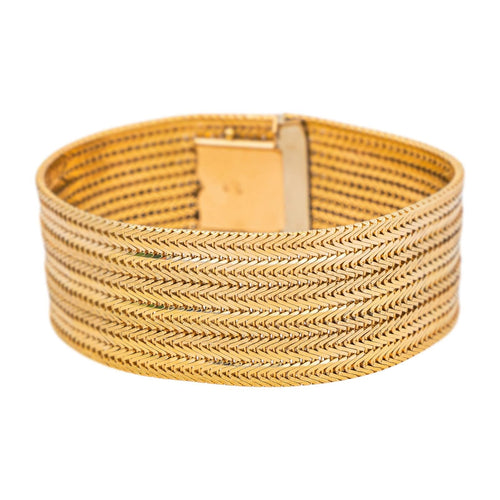 Bracelet Bracelet manchette en or jaune 18 carats 58 Facettes 4799679CN