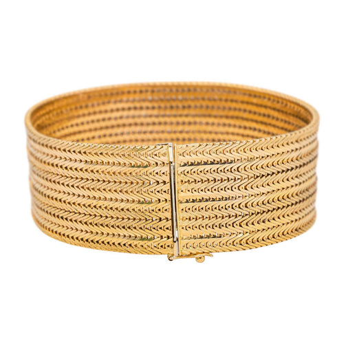 Bracelet Bracelet manchette en or jaune 18 carats 58 Facettes 4799679CN