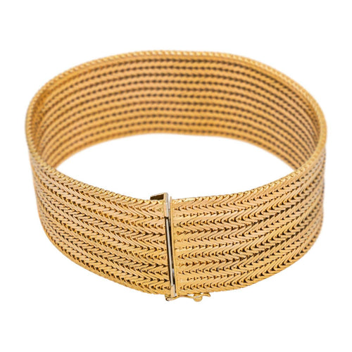 Bracelet Bracelet manchette en or jaune 18 carats 58 Facettes 4799679CN