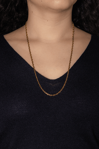 Collier Collier chaîne maille forçat en or rose 18 carats 58 Facettes 4801526CN