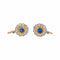 Boucles d'oreilles Boucles d’oreilles dormeuses saphirs et diamants en or rose, or jaune et platine 58 Facettes 4801530CN
