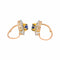Boucles d'oreilles Boucles d’oreilles dormeuses saphirs et diamants en or rose, or jaune et platine 58 Facettes 4801530CN