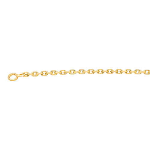 Collier Collier chaîne maille forçat en or jaune 18 carats 58 Facettes 4803041CN