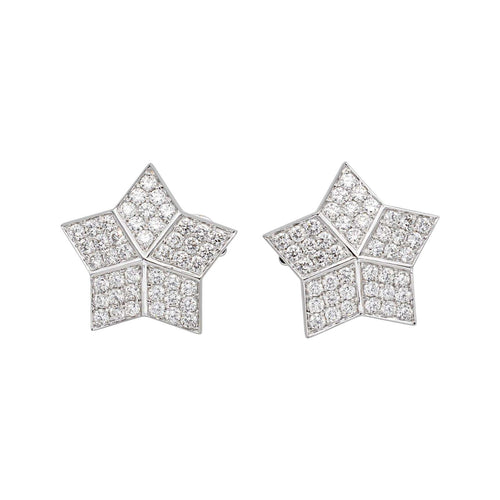 Boucles d'oreilles Fred Lucifer - Boucles d’oreilles dormeuses en or blanc et diamants 58 Facettes 4804960CN