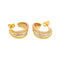 Boucles d'oreilles Boucles d’oreilles créoles en or jaune, blanc et rose 18 carats 58 Facettes 4815711CN