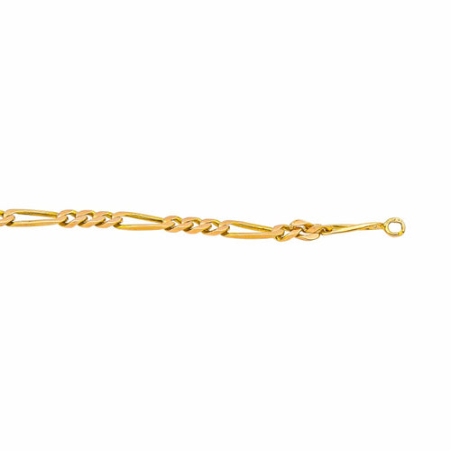 Collier Collier chaîne maille Figaro en or rose 18 carats 58 Facettes 4823794CN