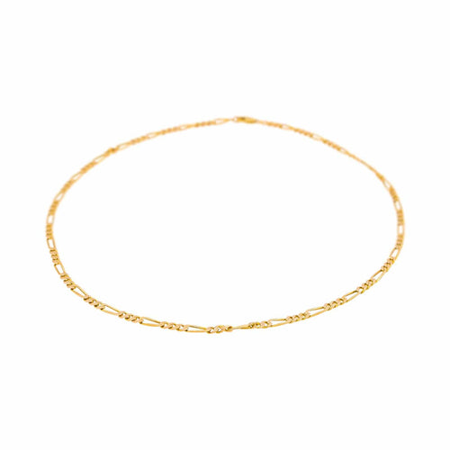 Collier Collier chaîne maille Figaro en or rose 18 carats 58 Facettes 4823794CN