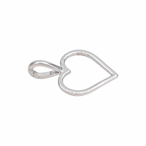 Pendentif Pendentif cœur ajouré en or blanc 18 carats 58 Facettes 4824373CN