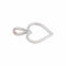 Pendentif Pendentif cœur ajouré en or blanc 18 carats 58 Facettes 4824373CN