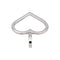 Pendentif Pendentif cœur ajouré en or blanc 18 carats 58 Facettes 4824373CN