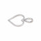 Pendentif Pendentif cœur ajouré en or blanc 18 carats 58 Facettes 4824373CN