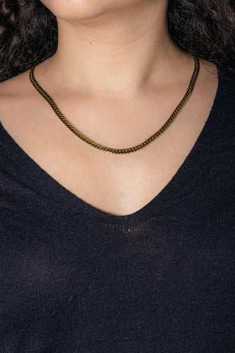 Collier Collier maille anglaise en or jaune 18 carats 58 Facettes 4824984CN