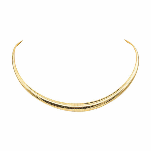 Collier Collier maille oméga en or jaune 18 carats 58 Facettes 4830449CN