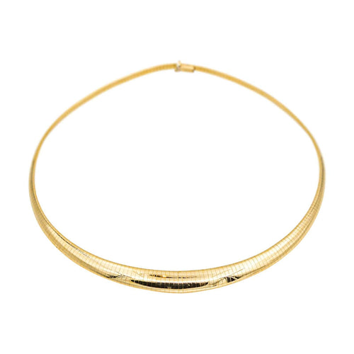 Collier Collier maille oméga en or jaune 18 carats 58 Facettes 4830449CN