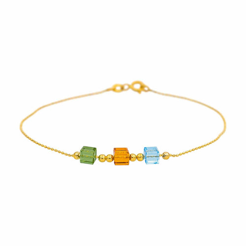 Bracelet Bracelet en or jaune 18 carats à résine colorée 58 Facettes 4830705CN
