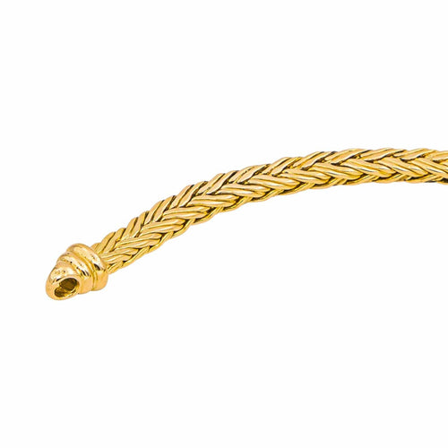 Collier Collier maille tressée en or jaune 18 carats 58 Facettes 4833140CN