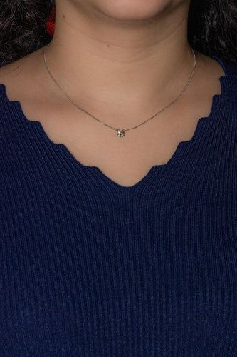 Collier Collier Solitaire Or blanc Diamant 58 Facettes 4836933CN